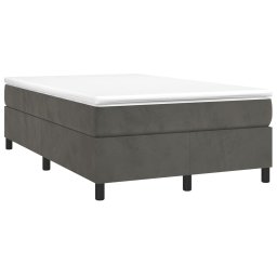 vidaXL Boxspring bed 120x200 cm fluweel donkergrijs