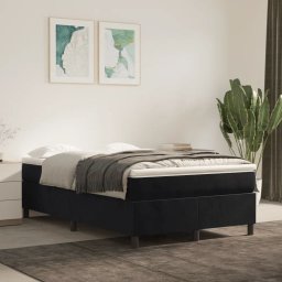 vidaXL Boxspring bed 120x200 cm fluweel zwart