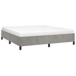 vidaXL Bedframe zonder matras 180x200 cm fluweel lichtgrijs