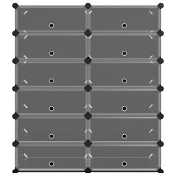 vidaXL Schoenenrek 94,5x36,5x106 cm polypropeen zwart