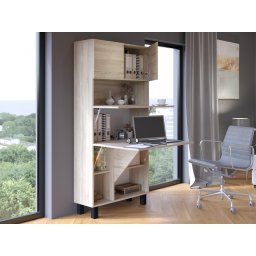 Kast met bureau HOMELA 4 deuren sonoma eik