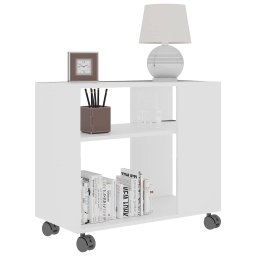 vidaXL Bijzettafel 70x35x60,5 cm bewerkt hout wit