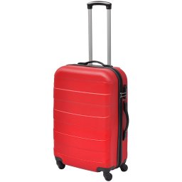 vidaXL 3-delige Kofferset hard 45,5/55/66 cm rood