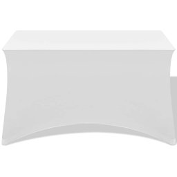 vidaXL Tafelhoes stretch wit 183x76x74 cm 2 st