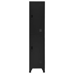 vidaXL Lockerkast 38x45x180 cm staal zwart