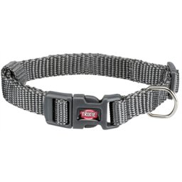 TRIXIE HALSBAND HOND PREMIUM GRAFIET GRIJS 22-35X1 CM