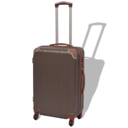 vidaXL Harde rolkoffer set bruin 4-dlg