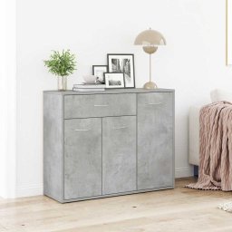 vidaXL Dressoir 88x30x70 cm bewerkt hout betongrijs