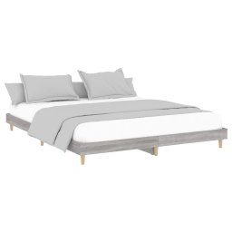 vidaXL Bedframe bewerkt hout grijs sonoma eikenkleurig 200x200 cm