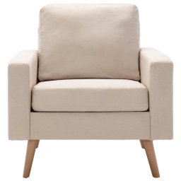 vidaXL Fauteuil stof crème