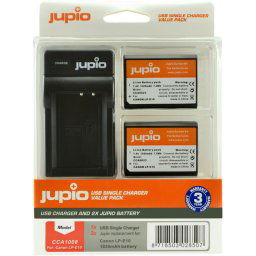 Jupio Kit: Battery LP-E10 (2x) + USB Single Charger