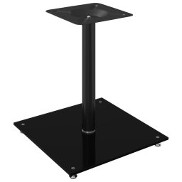 vidaXL Luidsprekerstandaards 2 st 1 pijler gehard glas zwart