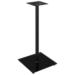 vidaXL Luidsprekerstandaards 2 st 1 pijler gehard glas zwart