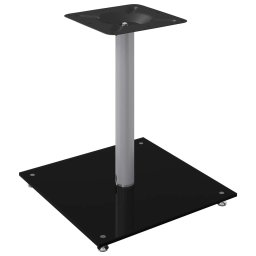 vidaXL Luidsprekerstandaards 2 st 1 pijler gehard glas zwart en zilver