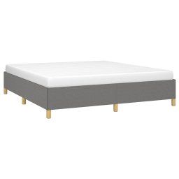 vidaXL Boxspring bed stof donkergrijs 160x200 cm