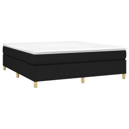vidaXL Boxspring bed stof zwart 180x200 cm