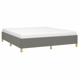 vidaXL Boxspring bed stof donkergrijs 180x200 cm