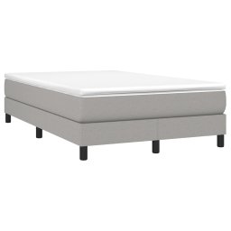 vidaXL Boxspring met matras stof lichtgrijs 120x200 cm