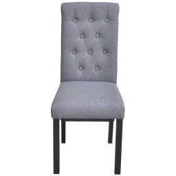 vidaXL Eetkamerstoelen 6 st stof lichtgrijs