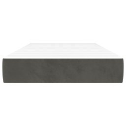 vidaXL Pocketveringmatras medium 80x200x20 cm fluweel donkergrijs