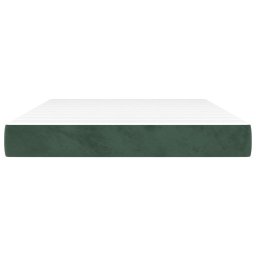 vidaXL Pocketveringmatras medium 140x200x20 cm fluweel donkergroen