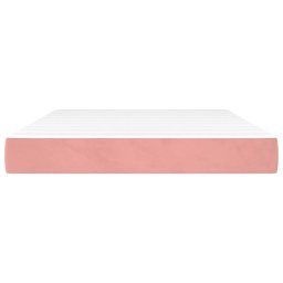 vidaXL Pocketveringmatras medium 140x200x20 cm fluweel roze