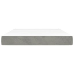 vidaXL Pocketveringmatras medium 140x200x20 cm fluweel lichtgrijs