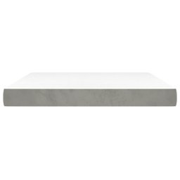 vidaXL Pocketveringmatras medium 180x200x20 cm fluweel lichtgrijs