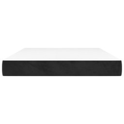 vidaXL Pocketveringmatras medium 140x200x20 cm fluweel zwart