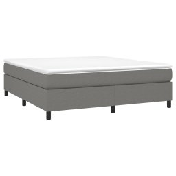 vidaXL Boxspring met matras stof donkergrijs 160x200 cm