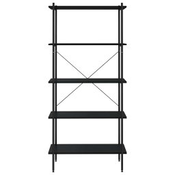 vidaXL Opbergrek 5-laags 80x40x163 cm zwart