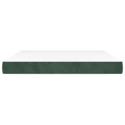 vidaXL Pocketveringmatras medium 160x200x20 cm fluweel donkergroen