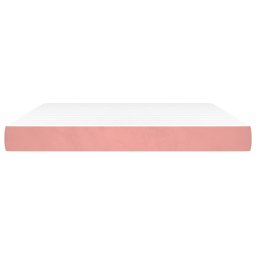 vidaXL Pocketveringmatras medium 160x200x20 cm fluweel roze