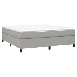 vidaXL Boxspring bed stof lichtgrijs 180x200 cm