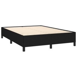 vidaXL Bedframe zonder matras stof zwart 140x200 cm