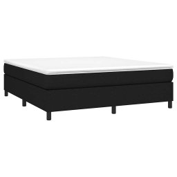 vidaXL Boxspring bed stof zwart 180x200 cm