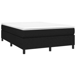 vidaXL Boxspring bed stof zwart 140x200 cm