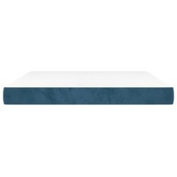 vidaXL Pocketveringmatras medium 180x200x20 cm fluweel donkerblauw