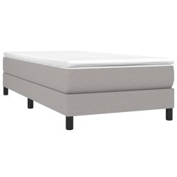 vidaXL Boxspring met matras stof lichtgrijs 80x200 cm