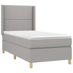 vidaXL Boxspring met matras stof lichtgrijs 100x200 cm