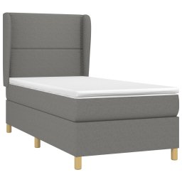vidaXL Boxspring met matras stof donkergrijs 100x200 cm