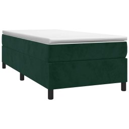 vidaXL Boxspring met matras fluweel donkergroen 100x200 cm