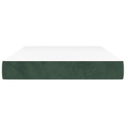 vidaXL Pocketveringmatras medium 120x200x20 cm fluweel donkergroen
