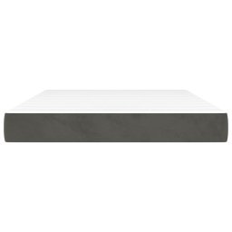 vidaXL Pocketveringmatras medium 140x200x20 cm fluweel donkergrijs