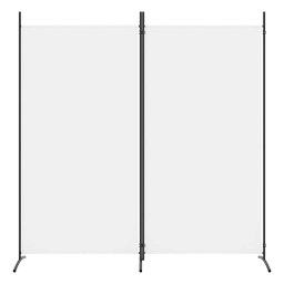 vidaXL Kamerscherm met 2 panelen 175x180 cm stof wit
