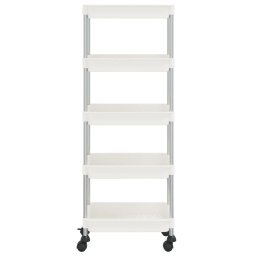 vidaXL Keukentrolley 5-laags 42x29x128 cm ijzer en ABS wit