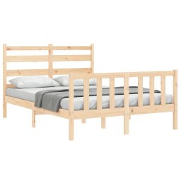 vidaXL Bedframe zonder matras massief grenenhout 140x190 cm
