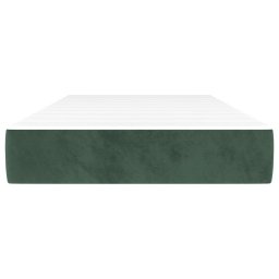 vidaXL Pocketveringmatras medium 90x200x20 cm fluweel donkergroen