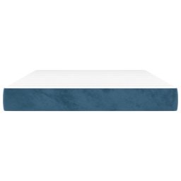 vidaXL Pocketveringmatras medium 140x190x20 cm fluweel donkerblauw
