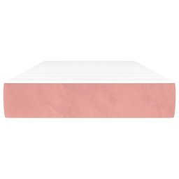 vidaXL Pocketveringmatras medium 90x190x20 cm fluweel roze